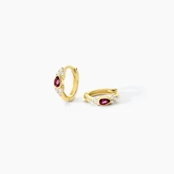 Créoles Poem Argent Jaune Rhodolite Oxyde De Zirconium|Marc Orian Best