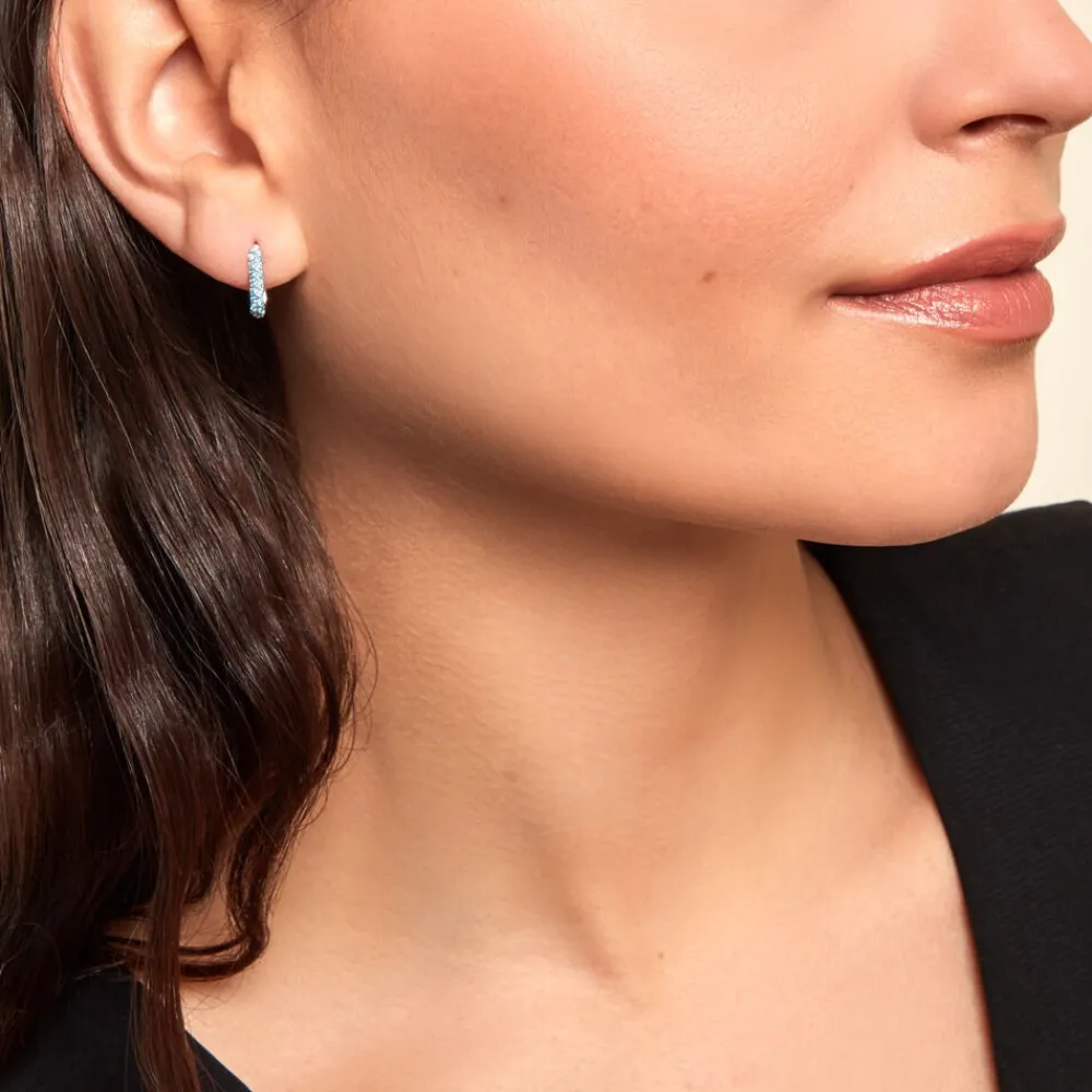 Créoles Rio Argent Blanc Oxyde De Zirconium|Marc Orian Outlet