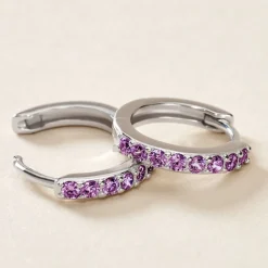 Créoles Rio Argent Blanc Oxyde De Zirconium|Marc Orian Best