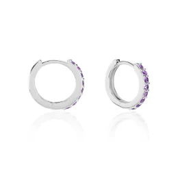 Créoles Rio Argent Blanc Oxyde De Zirconium|Marc Orian Best