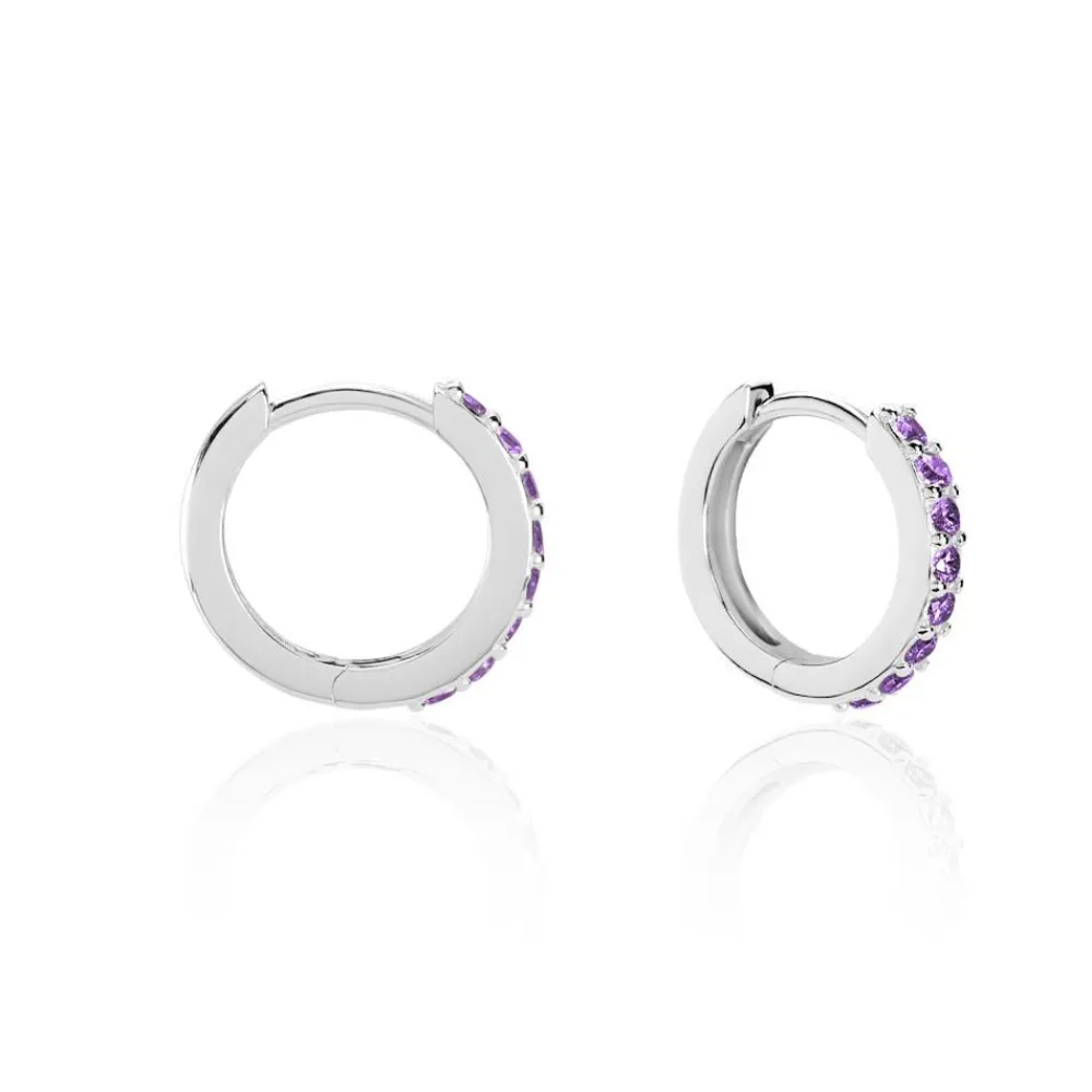 Créoles Rio Argent Blanc Oxyde De Zirconium|Marc Orian Best