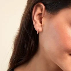 Créoles Rio Argent Rose Oxyde De Zirconium|Marc Orian Sale