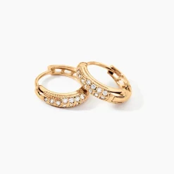 Créoles Sahar Plaqué Or Jaune Oxyde De Zirconium|Marc Orian Discount