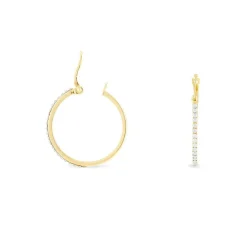 Créoles Sandrine Or Jaune Strass|Marc Orian Outlet