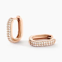 Créoles Sattya Argent Rose Oxyde De Zirconium|Marc Orian New