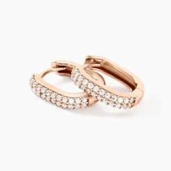 Créoles Sattya Argent Rose Oxyde De Zirconium|Marc Orian New