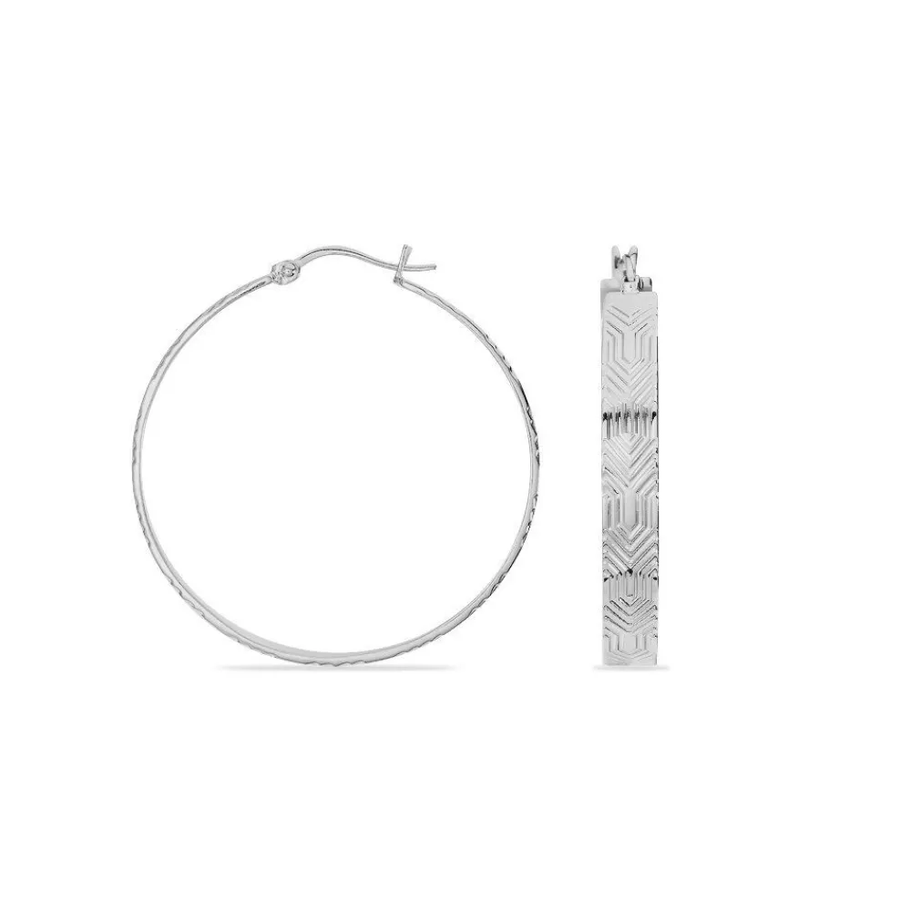 Créoles Sirine Acier Blanc|Marc Orian Discount