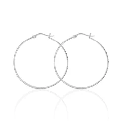 Créoles Sirine Acier Blanc|Marc Orian Discount