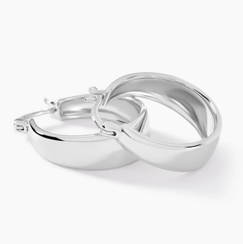 Créoles Suliac Argent Blanc