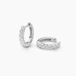 Créoles Toula Argent Blanc|Marc Orian New