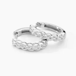Créoles Toula Argent Blanc|Marc Orian New