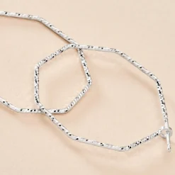 Créoles Ursula Argent Blanc