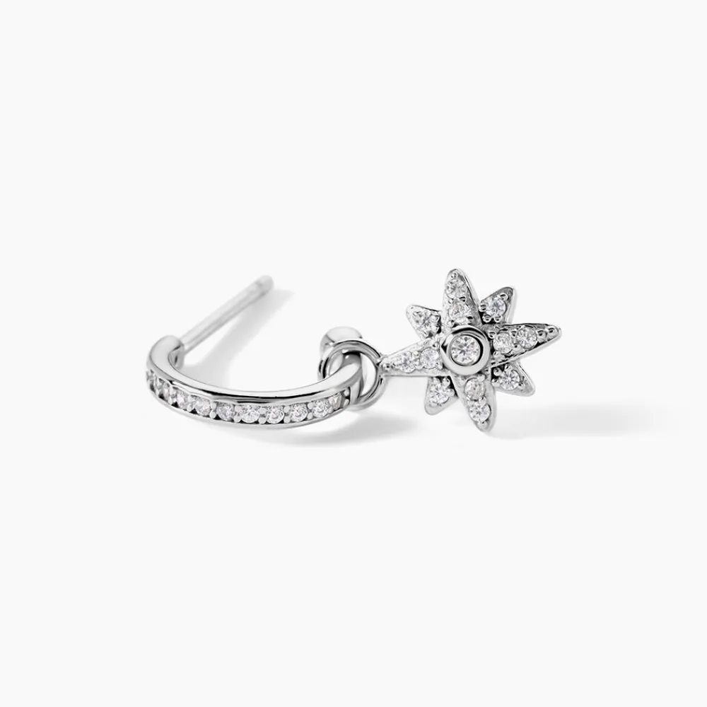 Créole Unitaire Ancelin Rondes Argent Blanc Oxyde De Zirconium|Marc Orian Hot
