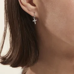 Créole Unitaire Argent Blanc Donelle Oxyde De Zirconium|Marc Orian Discount