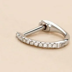 Créole Unitaire Aryanna Or Blanc Diamant