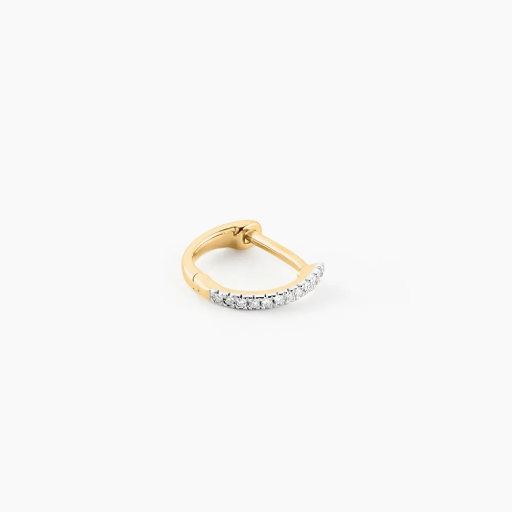 Créole Unitaire Aryanna Or Jaune Diamant|Marc Orian Discount