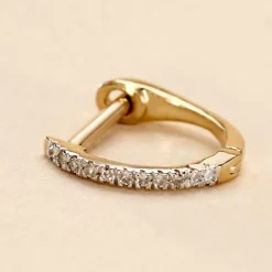 Créole Unitaire Aryanna Or Jaune Diamant|Marc Orian Discount