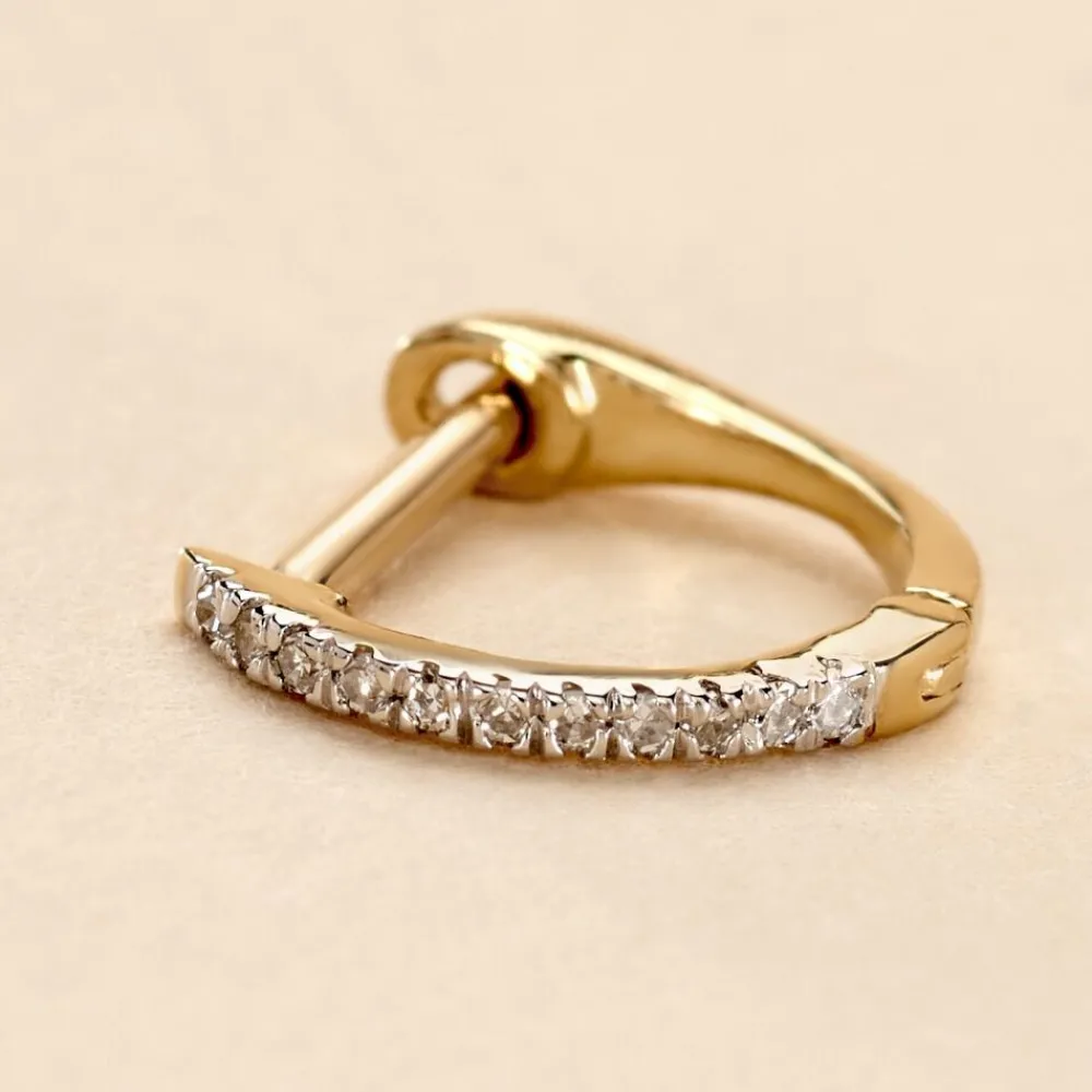 Créole Unitaire Aryanna Or Jaune Diamant|Marc Orian Discount