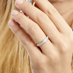 Demi Alliance Heket Argent Blanc Oxyde De Zirconium|Marc Orian Sale