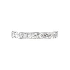 Demi-alliance Or Blanc Valentine Diamants Synthetique|Marc Orian