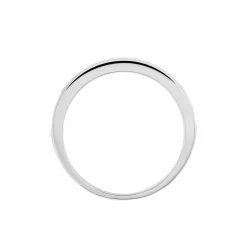 Demi-alliance Or Blanc Valentine Diamant Synthetique