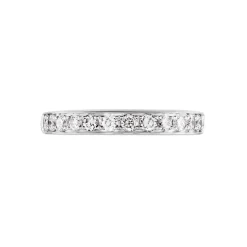 Demi-alliance Or Blanc Valentine Diamant Synthetique