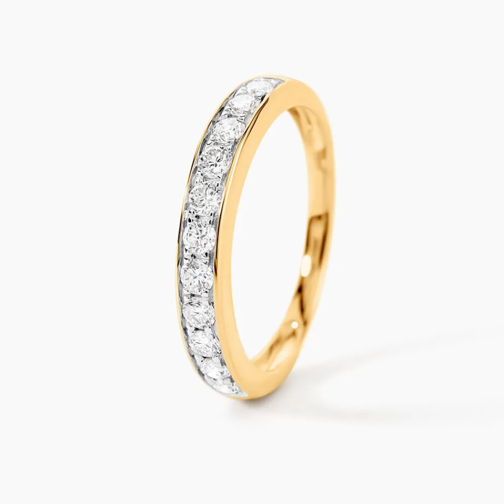 Demi-alliance Or Jaune Valentine Diamants Synthetique|Marc Orian Hot