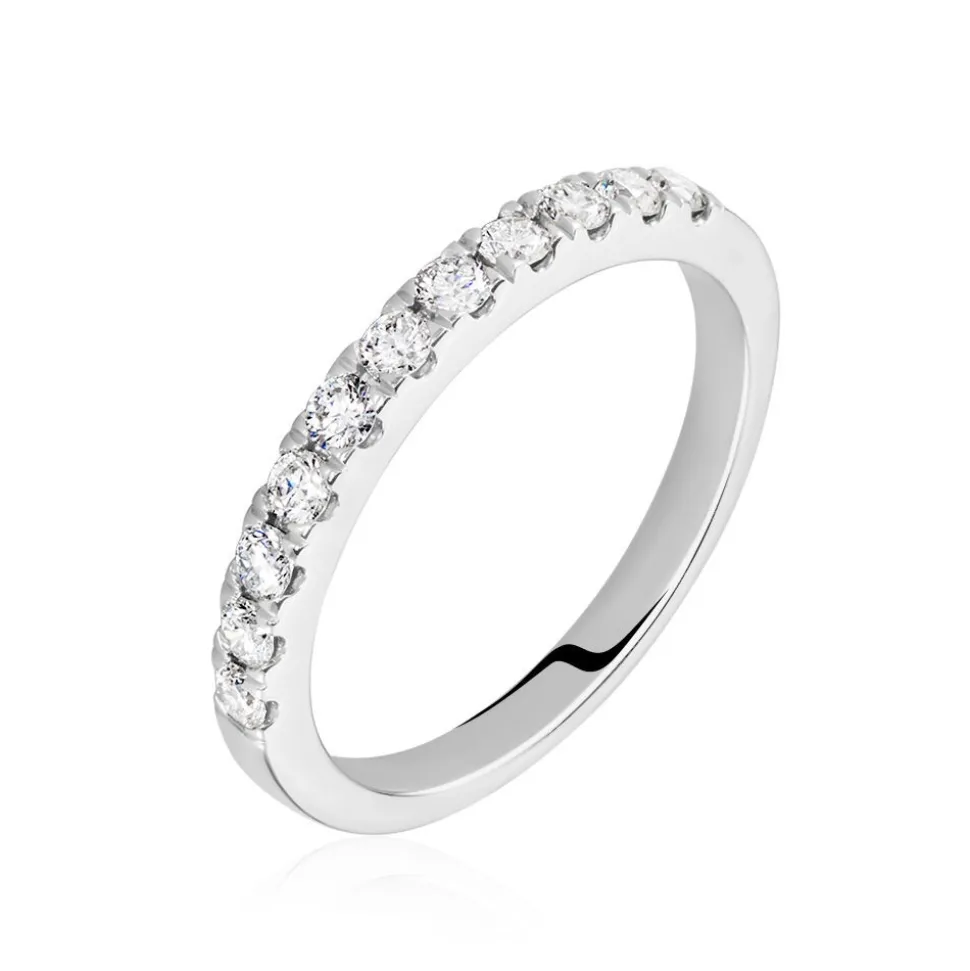Demi Alliance Pristina Or Blanc Diamant Synthétique