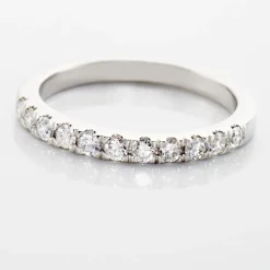 Demi Alliance Pristina Or Blanc Diamant Synthétique
