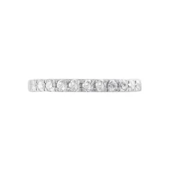 Demi Alliance Pristina Or Blanc Diamant Synthétique
