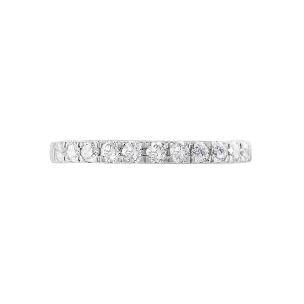 Demi Alliance Pristina Or Blanc Diamant Synthétique