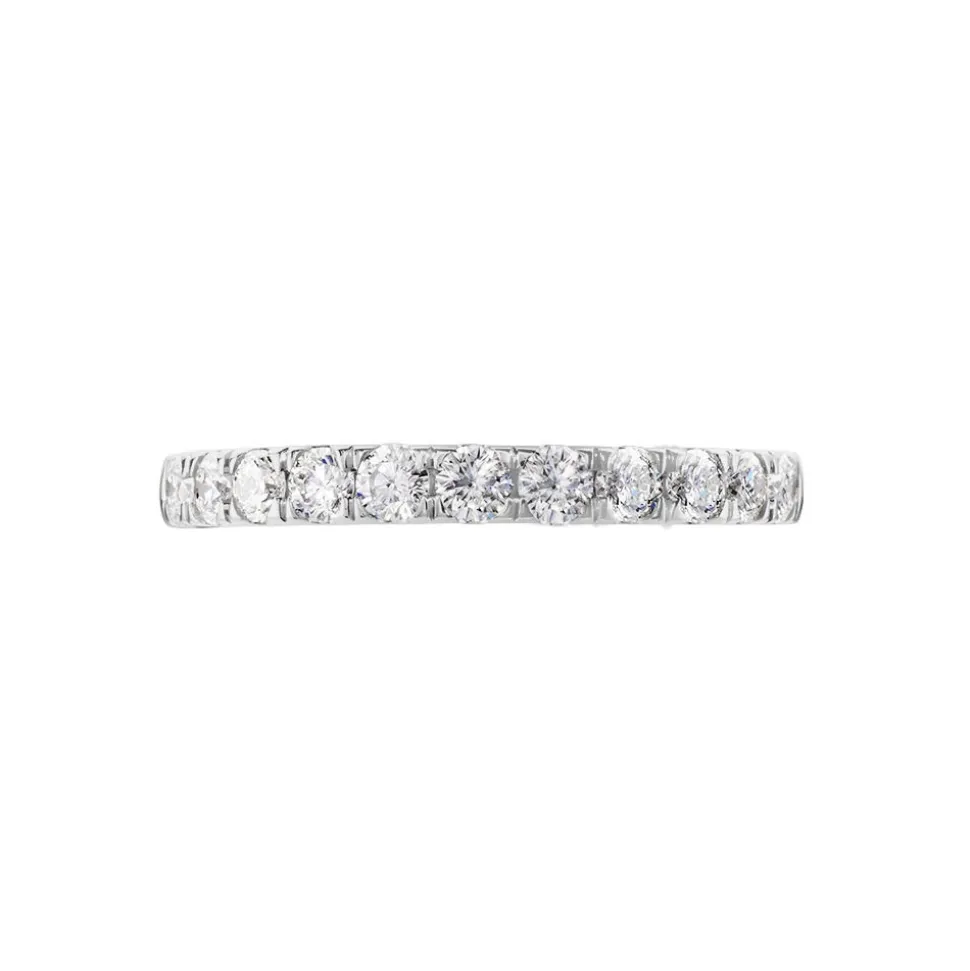 Demi Alliance Pristina Or Blanc Diamant Synthétique