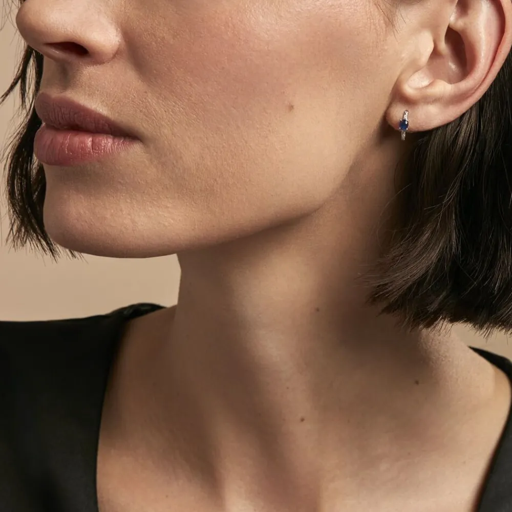 Demi Créoles Barrett Diamant|Marc Orian Sale