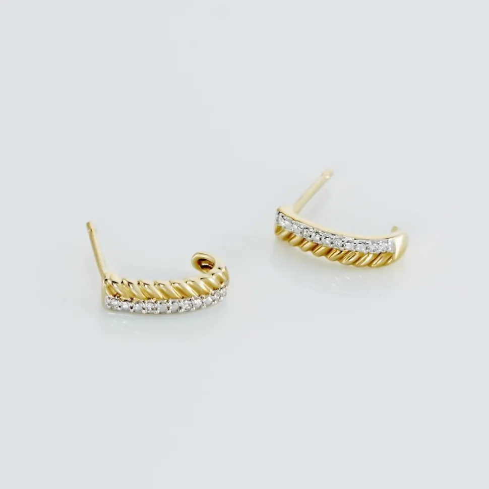 Demi Créoles Or Jaune Adah Diamants