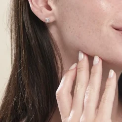 Demi Créoles Or Jaune Jacobea Oxyde De Zirconium|Marc Orian Online