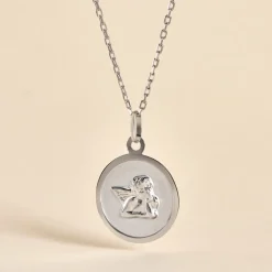Medaille Or Blanc Hannae