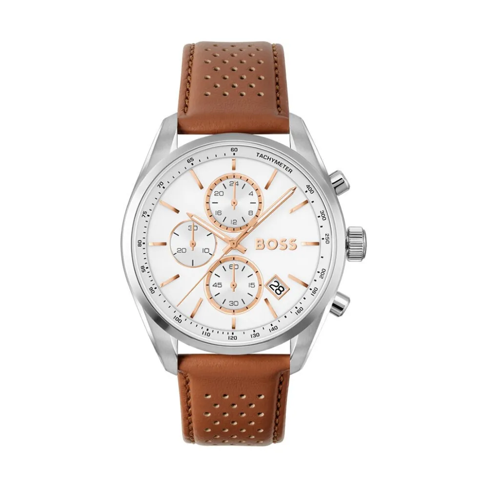 Montre Boss Grand Prix 44 Blanc|HUGO BOSS Clearance