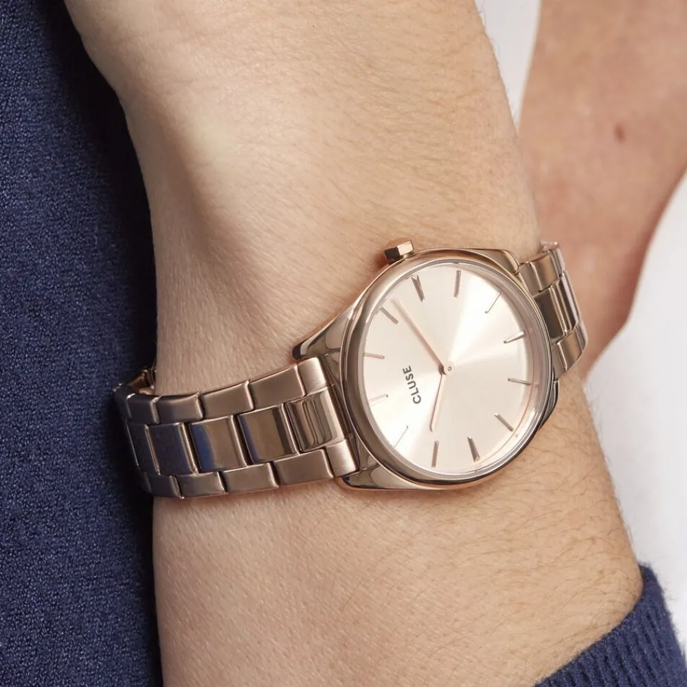 Montre Feroce Petite Acier Acier Dore Rose|CLUSE Discount