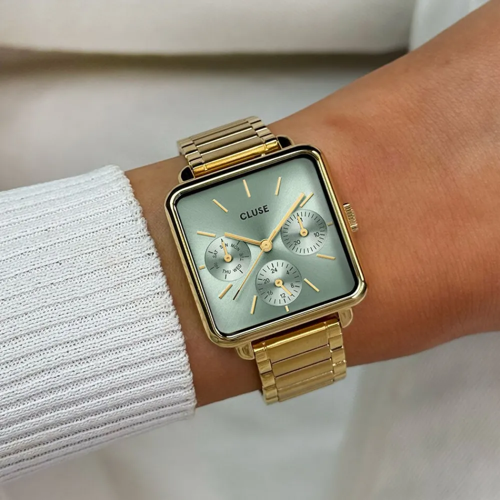 Montre La Tétragone Multifunction Vert|CLUSE Discount