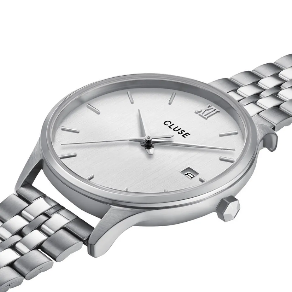 Montre Minuit Date Argenté|CLUSE