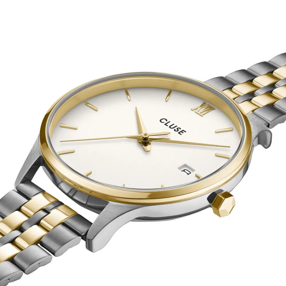 Montre Minuit Date Blanc|CLUSE