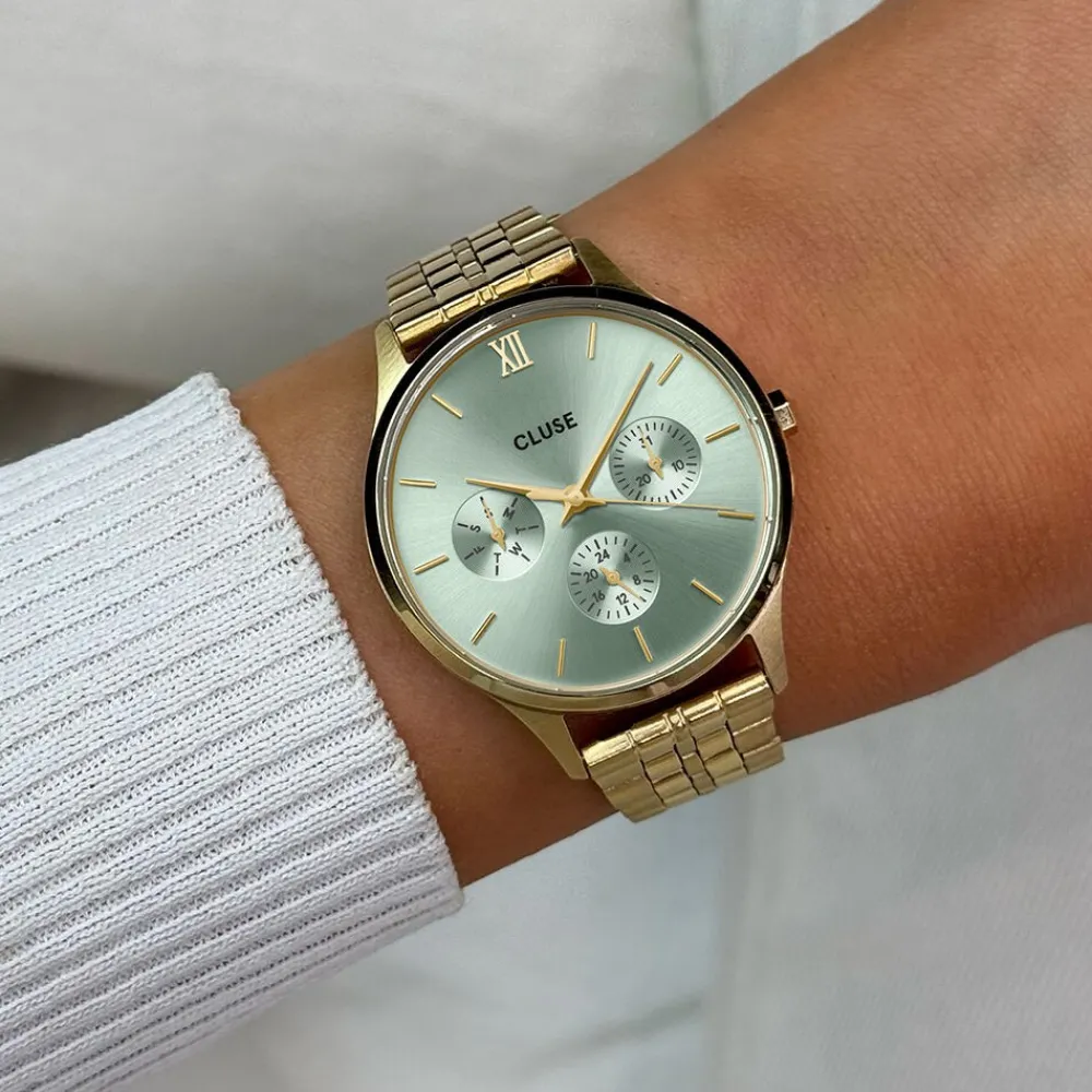 Montre Minuit Multifunction Vert|CLUSE Sale