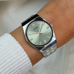 Montre Retro 70's Vert|CLUSE Clearance