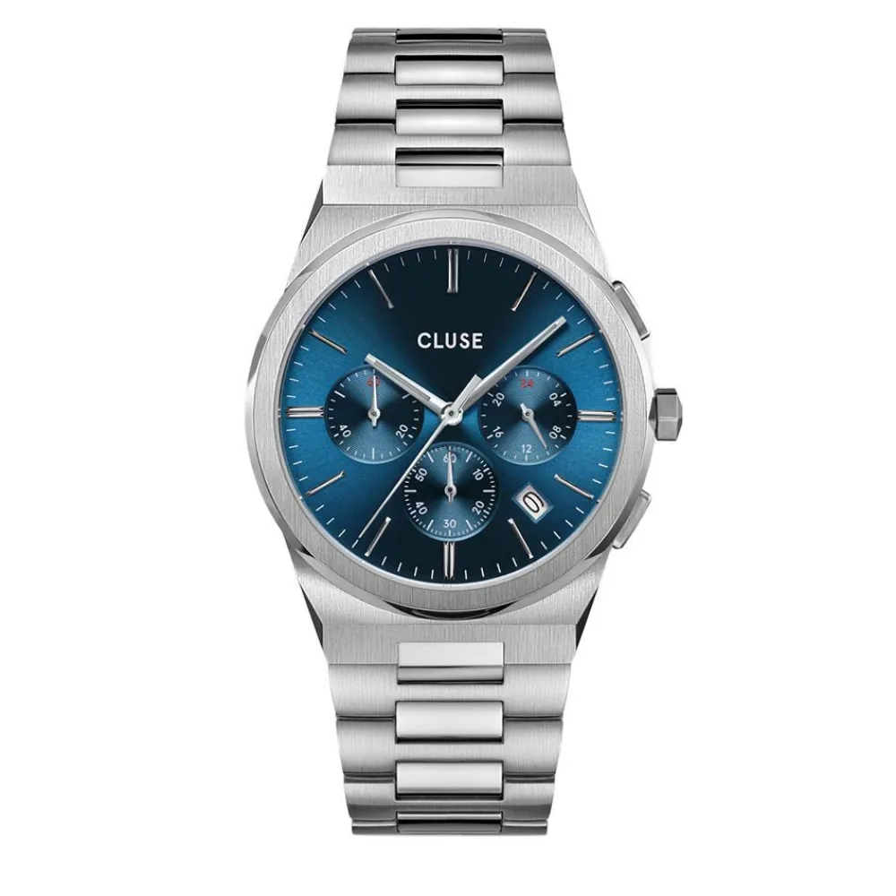 Montre Vigoureux Chrono Bleu|CLUSE Sale