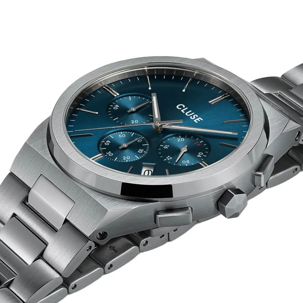 Montre Vigoureux Chrono Bleu|CLUSE Sale