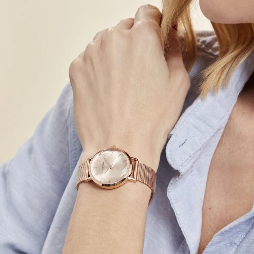Montre Elsa Doré Rose|CODHOR New