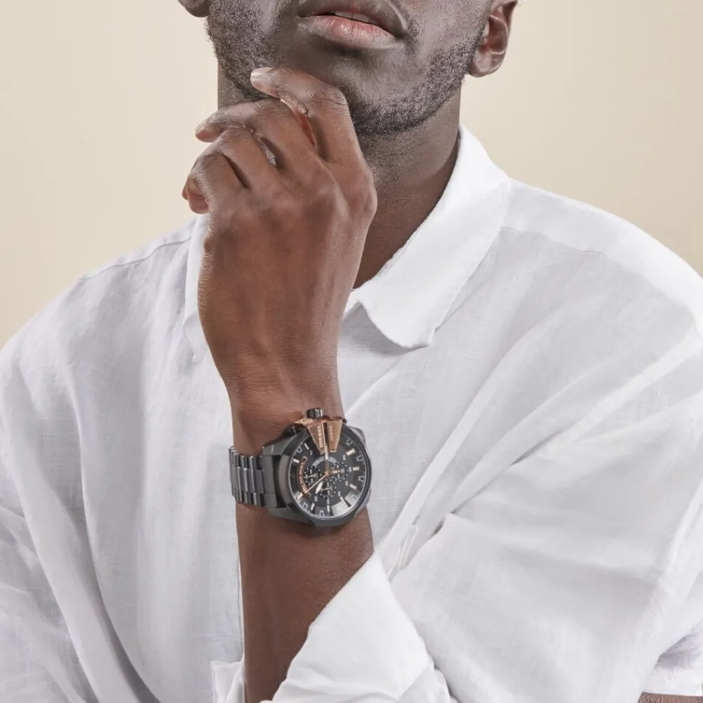 Montre Mega Chief Noir|DIESEL Outlet