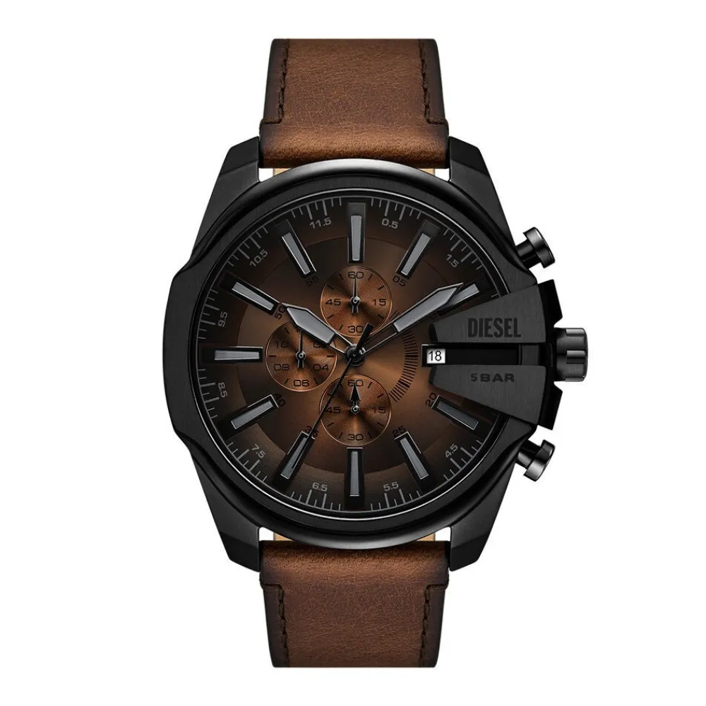 Montre Mega Chief Slim Marron|DIESEL Sale