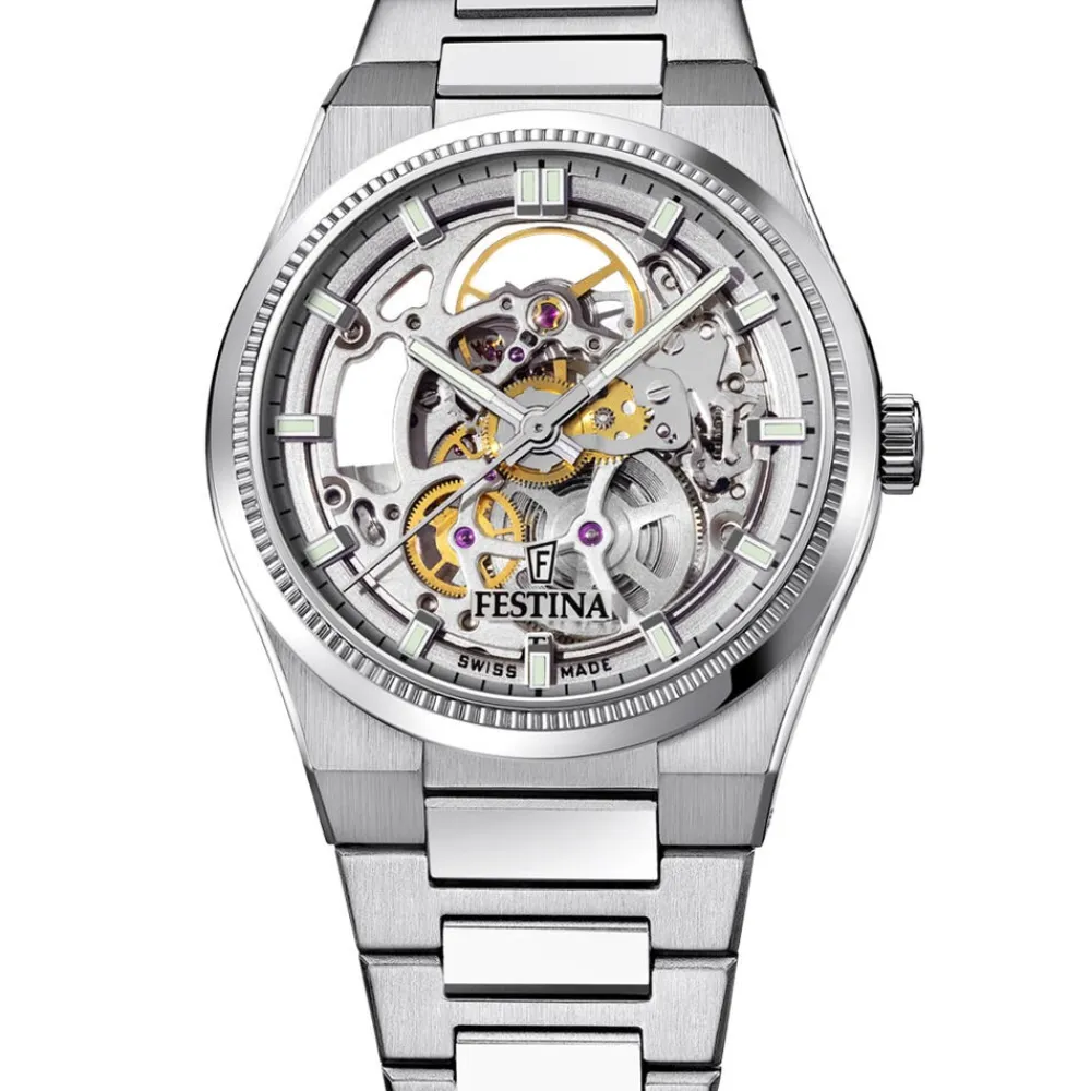 Montre Automatic Squelette 40 Argenté|FESTINA SWISS MADE Online