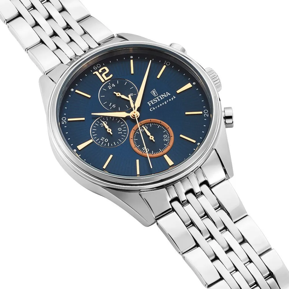 Montre Timeless Chronograph Bleu|FESTINA Sale